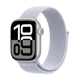 Apple Watch 10 GPS + Cellular 42mm z aluminium srebrne z opaską Błękitny Obłok - Smartwatch - miniaturka - grafika 1