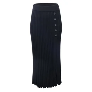 Damska Spódnica GUESS SHOPIE PLEATED SKIRT SWTR W4RD99Z3D60-JBLK – Czarny - Spódnice - miniaturka - grafika 1