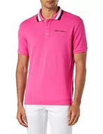 Koszulki męskie - Champion Męska koszulka polo Legacy Special Light Cotton Pique Neon Spray, różowa fuksja, S - miniaturka - grafika 1