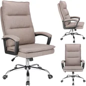 Fotele i krzesła biurowe - Fotel biurowy, obrotowy, Espo, tkanina, brązowy - miniaturka - grafika 1