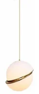 Lampy sufitowe - Saturn mleczna kula - nowoczesna lampa wisząca 1 - miniaturka - grafika 1