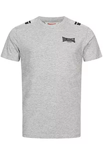 Lonsdale CULRAIN T-shirt męski, regularny krój, Marl Grey/Black, L 117364 - Koszulki męskie - miniaturka - grafika 1