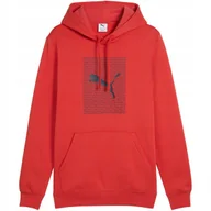 Bluzy męskie - Bluza męska Puma Ess Logo Lab Hoodie FL czerwona 684669 15 XL - miniaturka - grafika 1