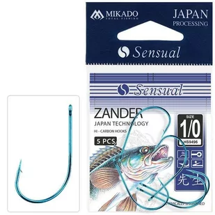 MIKADO haczyki Sensual Zander nr 1/0 Blue sandacz - Inne akcesoria dla wędkarzy - miniaturka - grafika 1