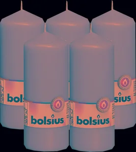 Świeca pieńkowa walec BOLSIUS 42H 15CM 5szt. FUKSJA - Świece - miniaturka - grafika 1