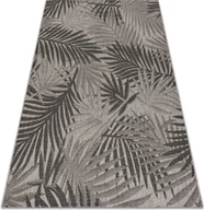 Dywany - DYWAN SZNURKOWY SIZAL FLOORLUX 20504 LIŚCIE srebrny / czarny DŻUNGLA beżowy 160x230 cm - miniaturka - grafika 1