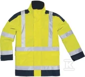Odzież robocza - Delta Plus Kurtka ostrzegawcza ocieplana z poliestru Oxford powlekanego poliuretanem kl. 3 kol.żółty fluo-granatowy roz. L CORP EASYVJMGT EASYVJMGT - miniaturka - grafika 1