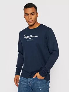 Bluzy męskie - Pepe Jeans Longsleeve Eggo PM508209 Granatowy Regular Fit - grafika 1