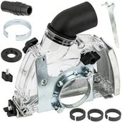 Akcesoria do elektronarzędzi - Osłona przeciwpyłowa odsysająca do szlifierki bruzdownica 115-125 mm SILVER - miniaturka - grafika 1