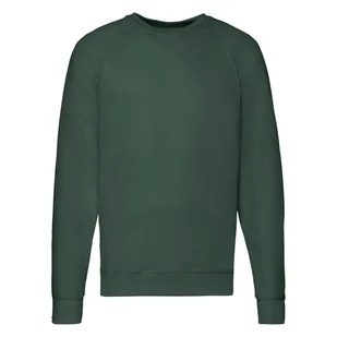 Bluza męska Lightweight Raglan Sweat Fruit of the Loom - Butelkowy zielony XXL - Bluzy męskie - miniaturka - grafika 1