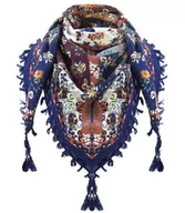 Apaszki i szaliki damskie - Niepowtarzalna barwna chusta folk BOHO kwiaty - miniaturka - grafika 1