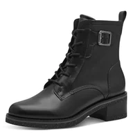 Kozaki damskie - Marco Tozzi Damskie buty Bootie Laced 2-25111-43 modne kozaki, czarne, 37 EU, czarny, 37 EU - miniaturka - grafika 1
