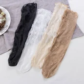 Inne - 4 pary damskich podkolanówek z koronki i siateczki - miniaturka - grafika 1