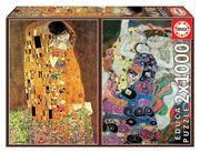 Puzzle - Educa Puzzle 2x1000 Elementów Beso+La Virgen-G.Klimt - miniaturka - grafika 1