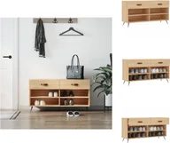 Szafki na buty - vidaXL Ławka na buty dąb sonoma 102x35x55 cm materiał drewnopochodny - Stojaki i szafki na buty - miniaturka - grafika 1