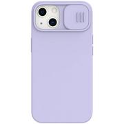 Etui i futerały do telefonów - Nillkin CamShield Silky Silicone Case etui pokrowiec z osłoną na aparat do iPhone 13 fioletowy - miniaturka - grafika 1