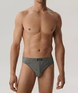 Majtki męskie - SLIPY ATLANTIC 3BMP-322 CZA/SZM/SZMC (kolor czarny-szary mel.- szary melange c., rozmiar XL) - miniaturka - grafika 1