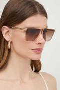 Okulary przeciwsłoneczne - Versace okulary przeciwsłoneczne damskie kolor złoty 0VE2266 - miniaturka - grafika 1