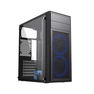 Obudowy komputerowe - GEMBIRD OBUDOWA FORNAX M100B MIDI-TOWER (2X USB 2.0, 1X USB 3.0, HD AUDIO) , NIEBIESKIE PODŚWIETLENIE,CZARNA - miniaturka - grafika 1