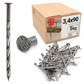 Gwoździe - Gwoździe skręcane 3,4x90 mm 5kg - miniaturka - grafika 1