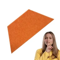 Dekoracje domu - Półheksagon, panel filcowy akustyczny, dekoracja ścienna, pomarańczowy - miniaturka - grafika 1
