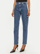 Spodnie damskie - Calvin Klein Jeansy K20K207268 Niebieski Slim Fit - miniaturka - grafika 1