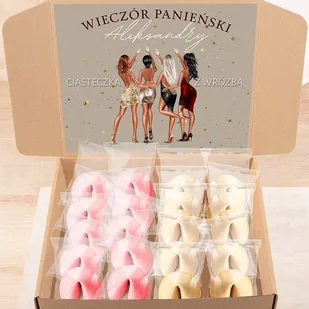 Elegancki Zestaw Ciasteczek z Wróżbą na Panieński - Ciastka - miniaturka - grafika 1