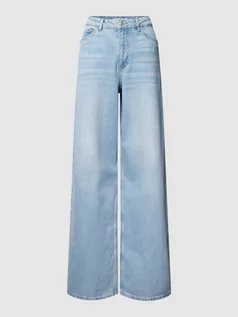 Spodnie damskie - Jeansy o luźnym kroju z czystej bawełny - grafika 1