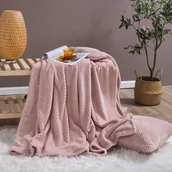 Koce - Koc 200 x 220 Mikrofibra Żakardowa Monte Pudrowy - miniaturka - grafika 1