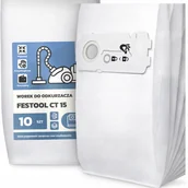 Worki do odkurzaczy - 10x Worek do Odkurzacza Festool Ct 15 Syntetyczny Tekstylny Duży Worki G9-W - miniaturka - grafika 1