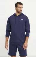 Bluzy męskie - Reebok Bluza Męska z Kapturem Granatowa IDENTITY SMALL LOGO 100202877 # XL - miniaturka - grafika 1
