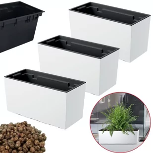 3x Doniczka podłużna Urbi DUC400 + keramzyt 5l Skrzynka + wkład - Donice 3x Doniczka podłużna Urbi DUC400 + keramzyt 5l Skrzynka + wkład - Donice - miniaturka - grafika 1