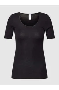 T-shirt z okrągłym dekoltem model LUXURY - Schiesser - Koszulki i topy damskie - miniaturka - grafika 1