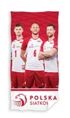 Okrycia kąpielowe dla dzieci - Ręcznik bawełniany 70x140 Polska Siatkówka piłka - miniaturka - grafika 1