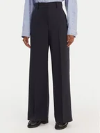 Spodnie damskie - Weekend Max Mara Spodnie palazzo Visivo 2615131041 Granatowy Relaxed Fit - miniaturka - grafika 1