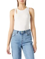 Koszulki i topy damskie - Naf Naf T-shirt damski, kość słoniowa, XS - miniaturka - grafika 1