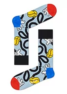 Skarpetki męskie - Happy Socks Disney Mickey Stretch, kolorowe i zabawne, Skarpety dla kobiet i mężczyzn, Niebieski (41-46) - miniaturka - grafika 1
