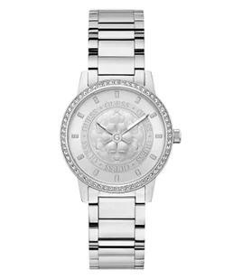 Zegarek Guess Petal zegarek damski srebrny z kwiatkiem na tarczy GW0747L1 - Zegarki damskie - miniaturka - grafika 1