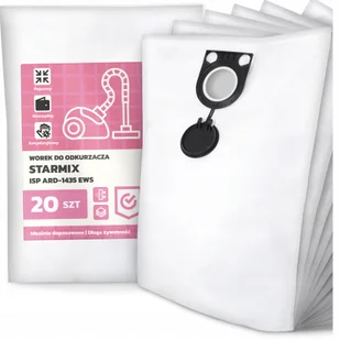 20x Worek do Odkurzacza Starmix Isp ARD-1435 Ews Syntetyczny Pojemny G9 - Worki do odkurzaczy - miniaturka - grafika 1