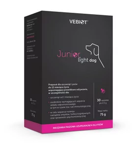 Vebiot Preparat dla psów Vebiot Junior-light dog 30 saszetek typu stick + woreczki na odchody VEBIOT-JUNIOR-LIGHT-DOG - Woreczki na psie odchody - miniaturka - grafika 1