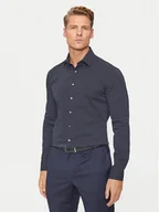 Koszule męskie - Calvin Klein Koszula K10K113163 Granatowy Slim Fit - miniaturka - grafika 1