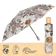 Parasole - Parasol damski składany Perletti Eco Green Magnolia, odcień beżu - miniaturka - grafika 1