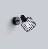 Lampy ścienne - Stonowany czarny kinkiet z drucianym kloszem SL.1114 z serii BELUCI - miniaturka - grafika 1