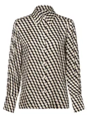 Koszule damskie - Marc O'Polo - Bluzka damska, beżowy|niebieski|wielokolorowy - miniaturka - grafika 1