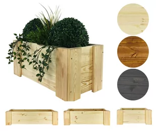 Drewniana skrzynia balkonowa donica ogrodowa zielnik osłonka 30x60x30cm EKO / Wamar-Sosenka - Donice - miniaturka - grafika 1