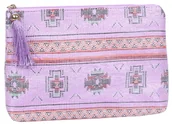 Kosmetyczki, organizery i kuferki - Różowa kosmetyczka we wzorki - miniaturka - grafika 1