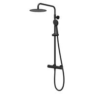 Baterie wannowe i prysznicowe - Cersanit Kolumna prysznicowa Brasco czarna - miniaturka - grafika 1