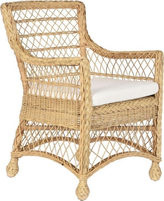 DKD Home Decor Fotel DKD Home Decor Biały Naturalny 56 x 63 x 86 cm