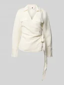 Bluzki damskie - Bluzka o kroju relaxed fit z mieszanki lnu i wiskozy - miniaturka - grafika 1