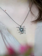 Wisiorki - Wisiorek srebrny - Pająk szary mały - miniaturka - grafika 1